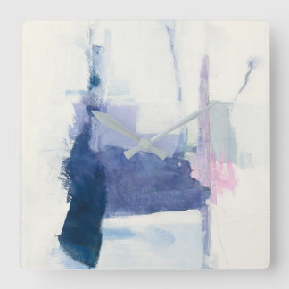 Interlude | Abstract in blauw Vierkante Klok