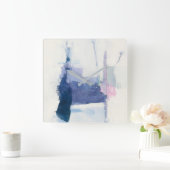 Interlude | Abstract in blauw Vierkante Klok (Huis)