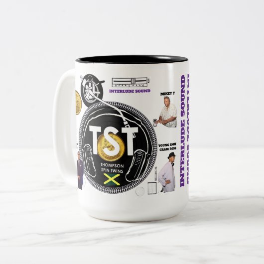 INTERLUDE MUSIC  Mug, 15 oz Tweekleurige Koffiemok (Voorkant links)