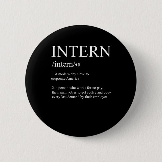 Intern definitie Taakassistent Cadeau Ronde Button 5,7 Cm (Voorkant)
