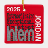 Intern Extraordinaire CUSTOM Keramisch Ornament (Voorkant)