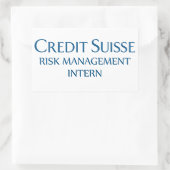 Intern kredietrisicobeheer rechthoekige sticker (Tas)