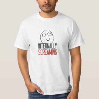 Intern schreeuwende meme t-shirt