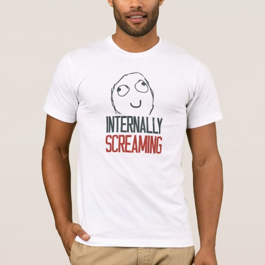 Intern schreeuwende meme t-shirt (Voorkant)