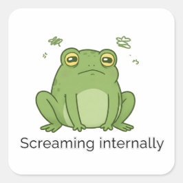 Intern screenen vierkante sticker