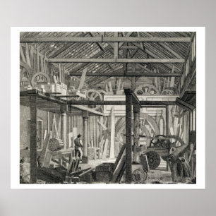 Intern Uitzicht van de vergaderzaal van John Bunya Poster