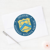 Internal Revenue Service IRS Ronde Sticker (Envelop)