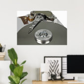 Internals van een vaste schijf poster (Thuiskantoor)