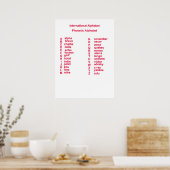 Internationaal Alfabet Poster (Keuken)