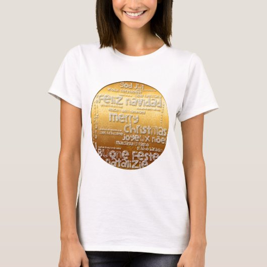 Internationaal kerstfeest Navidad Noel W T-shirt (Voorkant)