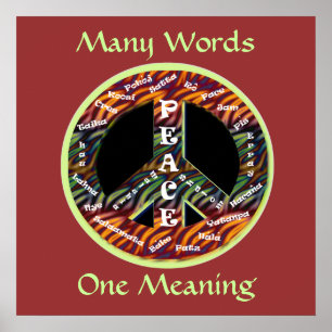 Internationaal Poster voor vredeshandtekeningen