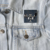 Internationaal ruimtestation 13 vierkante button 5,1 cm (In situ)