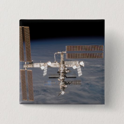 Internationaal Ruimtestation 16 Vierkante Button 5,1 Cm (Voorkant)