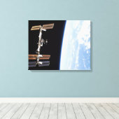 Internationaal ruimtestation 23 canvas afdruk (Insitu (Houten vloer))
