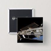 Internationaal ruimtestation 23 vierkante button 5,1 cm (Voorkant /achterkant)