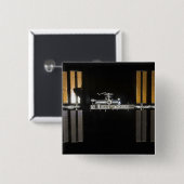 Internationaal Ruimtestation 2 Vierkante Button 5,1 Cm (Voorkant /achterkant)