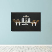 Internationaal ruimtestation 3 canvas afdruk (Insitu (Houten vloer))