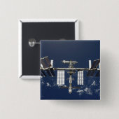 Internationaal Ruimtestation 4 Vierkante Button 5,1 Cm (Voorkant /achterkant)
