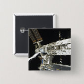 Internationaal ruimtestation 8 vierkante button 5,1 cm (Voorkant /achterkant)