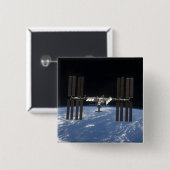 Internationaal Ruimtestation 9 Vierkante Button 5,1 Cm (Voorkant /achterkant)