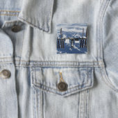 Internationaal ruimtestation in baan 2 vierkante button 5,1 cm (In situ)