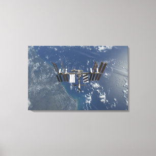 Internationaal ruimtestation in baan 3 canvas afdruk