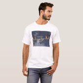 Internationaal ruimtestation in baan om aarde t-shirt (Voorkant volledig)