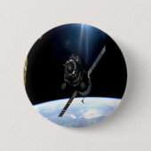 internationaal ruimtestation iss nasa aerospace ronde button 5,7 cm (Voorkant)
