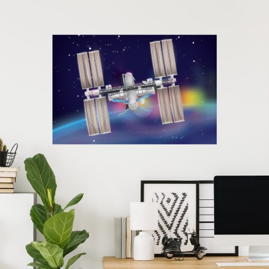Internationaal ruimtestation poster (Thuiskantoor)