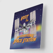 Internationaal ruimtestation vierkante klok (Hoek)