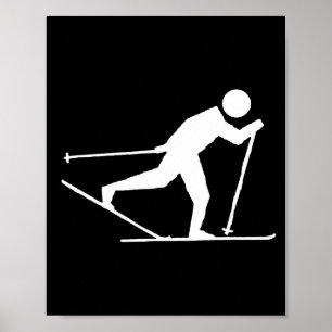 Internationaal schaatsen skiën, langlaufen poster