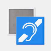 Internationaal symbool voor doven magneet (Voorkant / Achterkant)