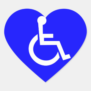 Internationaal toegangssymbool hart sticker