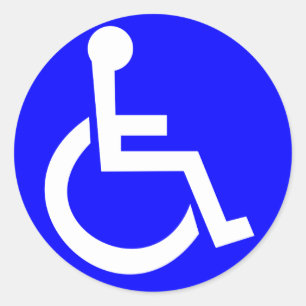 Internationaal toegangssymbool ronde sticker