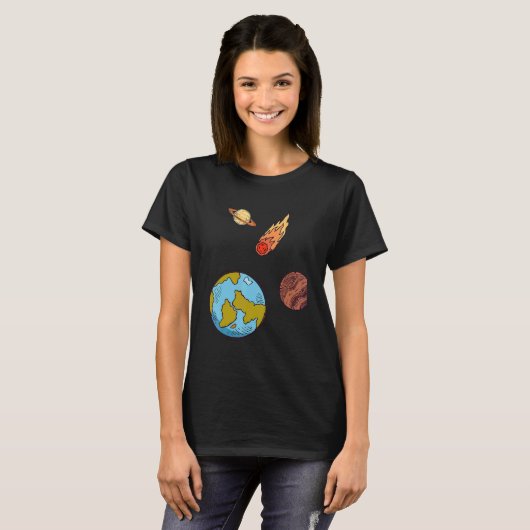 International Asteroid Day Asteroid Day T-shirt (Voorkant volledig)