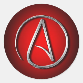 International Atheist Symbol Ronde Sticker