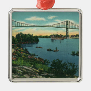 International Bridge American Span Uitzicht # 2 Metalen Ornament