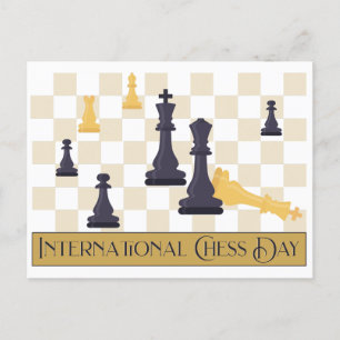 International Chess Day T-shirt Briefkaart