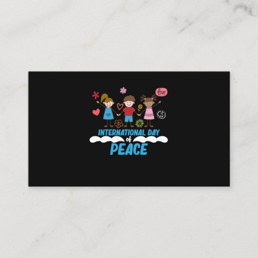 International Day Peace Earth World Peace Day Informatiekaartje (Voorkant)