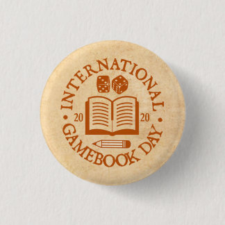 International Gamebook Day Parchment Badge Ronde Button 3,2 Cm