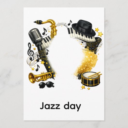 international jazz day kaart (Voorkant)