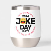 International Joke Day lachend gezicht (Achterkant)