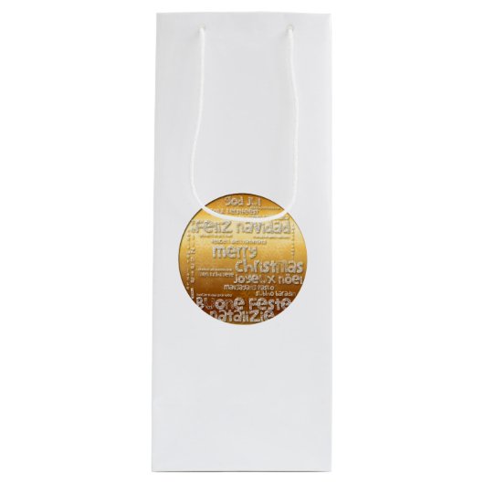 International Kerstnavidad Wine Gift Bag Wijn Cadeautas (Voorkant)