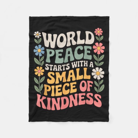 International Peace Day Insring World Kindness Day Fleece Deken (Voorkant)