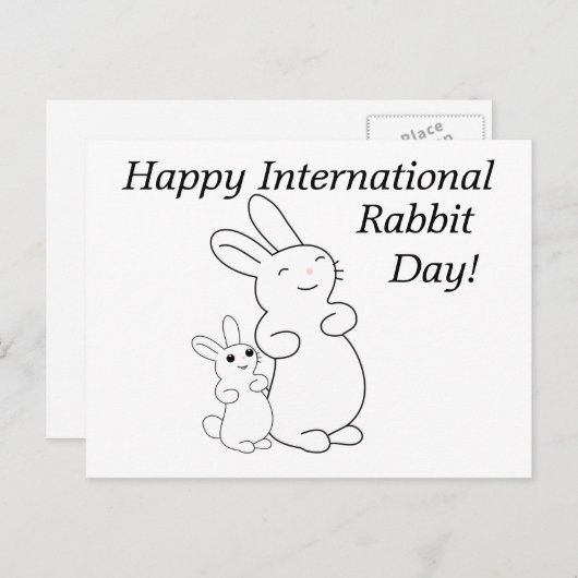International Rabbit Day Briefkaart (Voorkant / Achterkant)