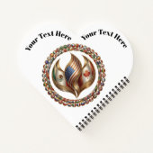 International Unity Flame with World Flags Emblem  Notitieboek (Achterkant)