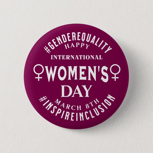 International Women's Day | March 8th Equality Ronde Button 5,7 Cm (Voorkant)