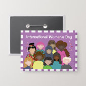 International Women's Day | March Pin Button (Voorkant / Achterkant)
