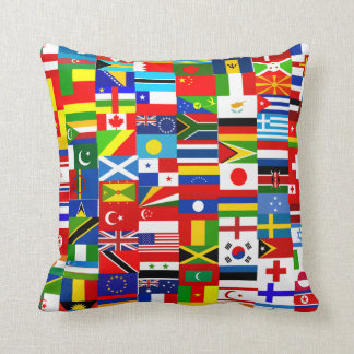International World Wide Flag Collage Kussen