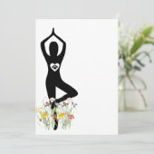 International yoga day 2022 notepad feestdagenkaart (Staand voorkant)